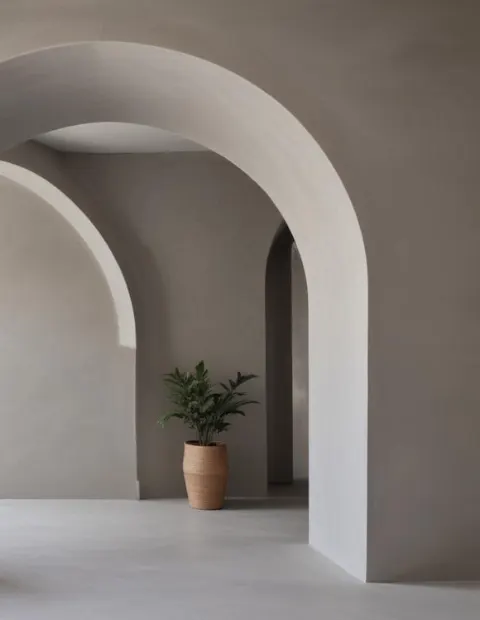 Microcement door arches