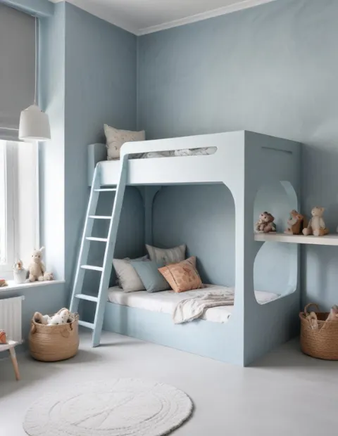 Microcement bed frame