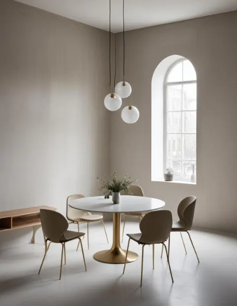 Microcement dining area